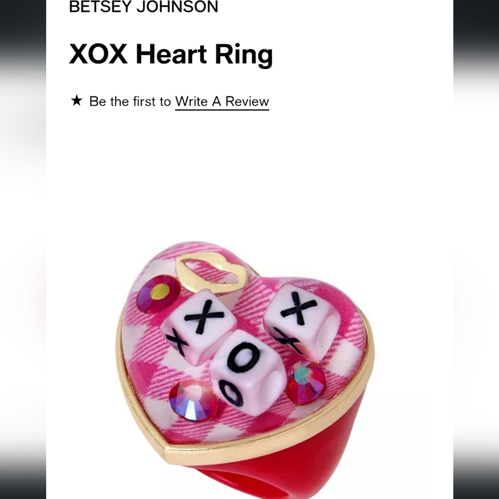 Betsey Johnson XOX ring